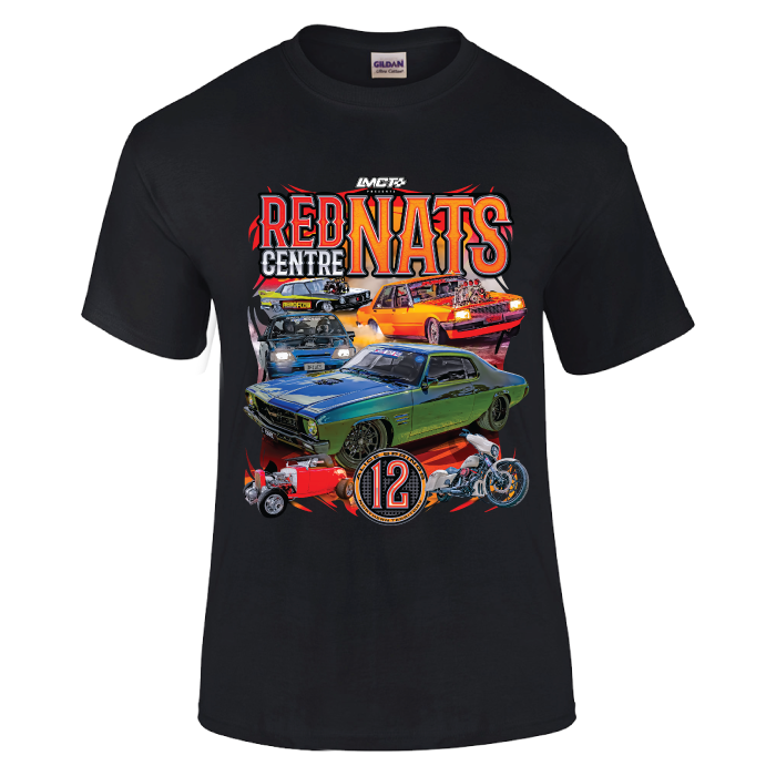 RED CENTRENATS 12 EVENT BLACK T-SHIRT